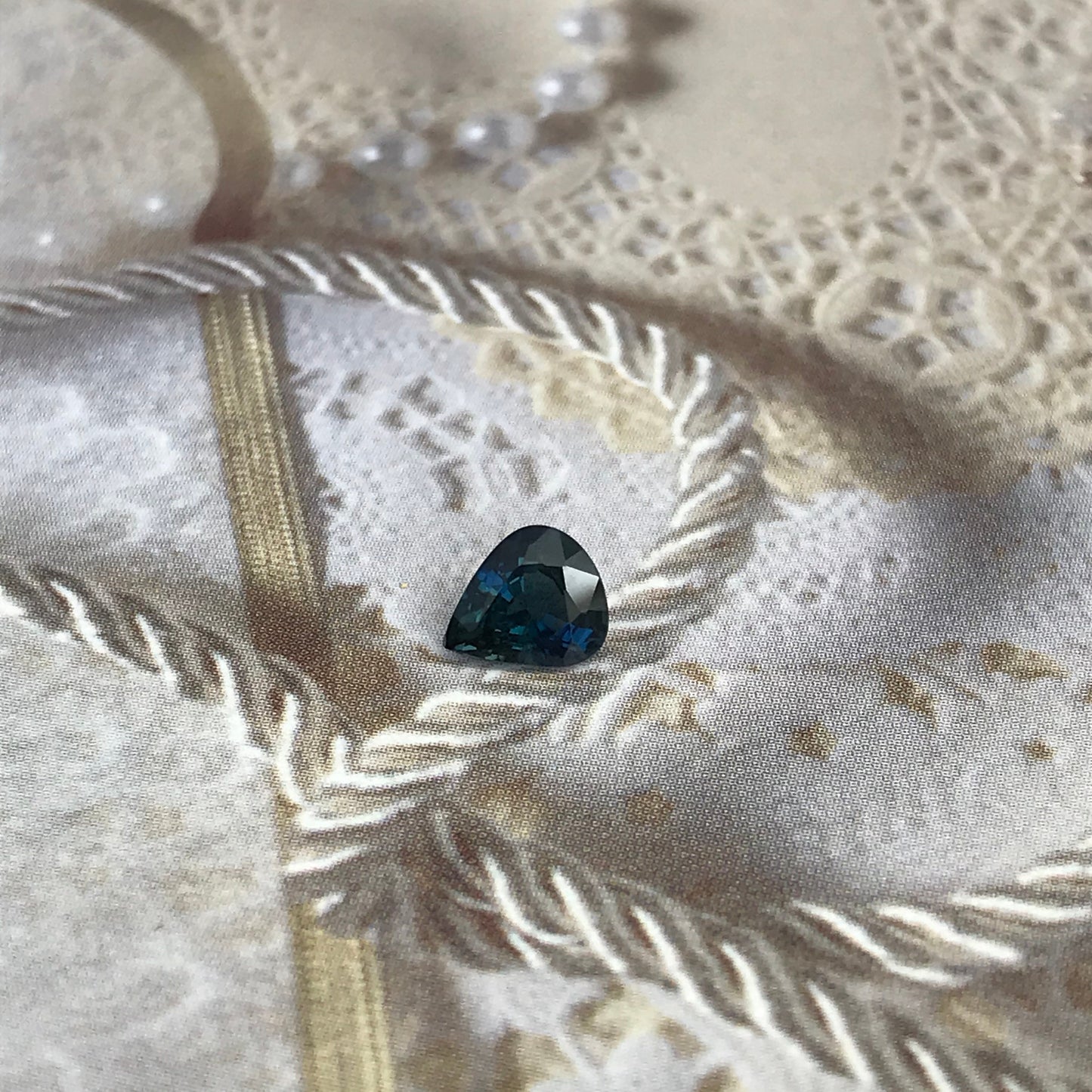 Natural Deep Blue Sapphire 6.6x5.7mm Pear Cut 0.88 carat Corundum Faceted Loose Unmounted Gemstone Earth Mined Genuine Stone