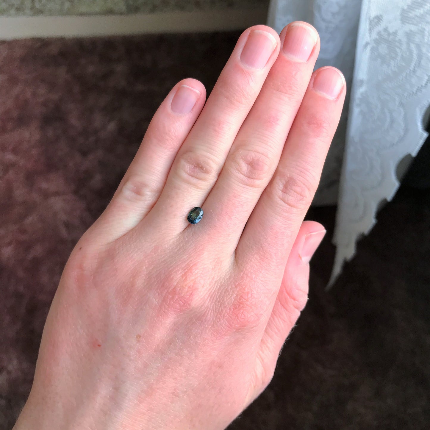 Natural Greenish Blue Sapphire 6x4.7mm Oval 0.87 Carat Heated Corundum, Green Blue Faceted Loose, Gemstone Earth Mined Gem US Seller