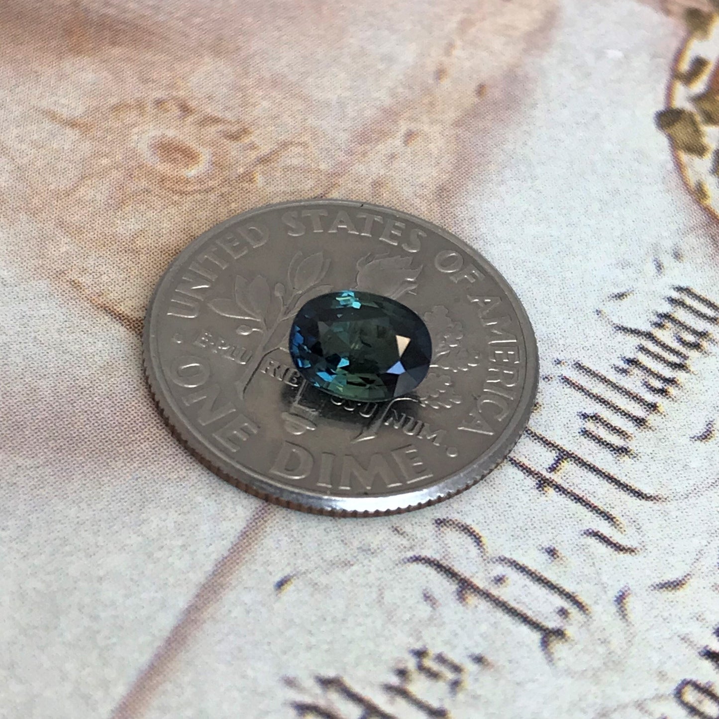 Natural Greenish Blue Sapphire 6x4.7mm Oval 0.87 Carat Heated Corundum, Green Blue Faceted Loose, Gemstone Earth Mined Gem US Seller