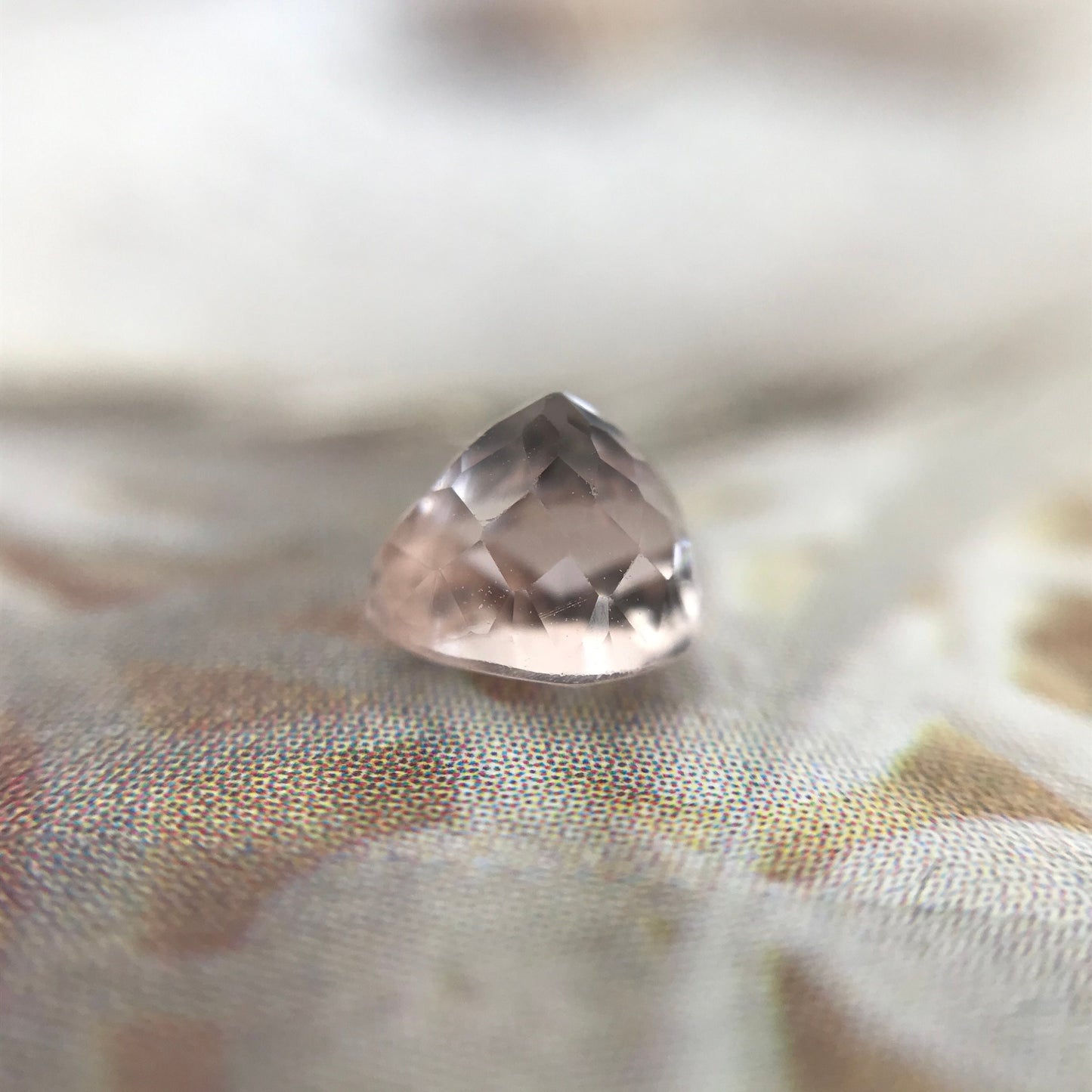 0.73 ct Natural Pink Tourmaline 5.3x4.7mm Faceted Loose Unmounted Gemstone Pear Cut Very Light Pink