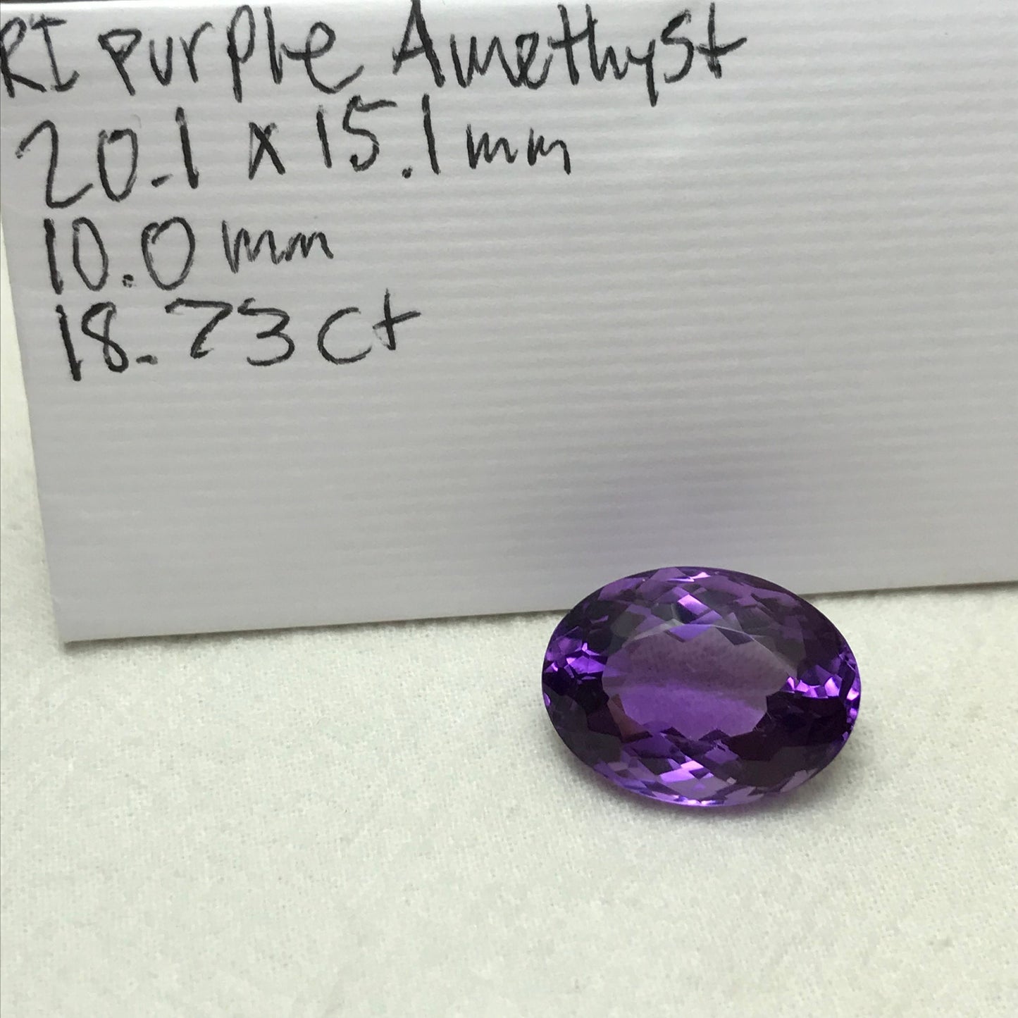 20x15mm Purple Amethyst 18.73 carat Oval, Nice Cut Loose Natural Gem Reclaimed/Recycled Gemstone, Faceted, February Birthstone Large