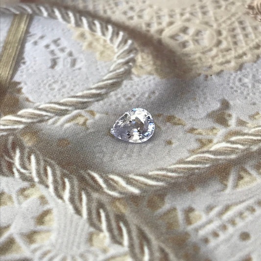 Lavender Natural Sapphire 0.81 carat 6 x 5 mm Pear Cut, Faceted Loose Gemstone Light Purple Unmounted Gem