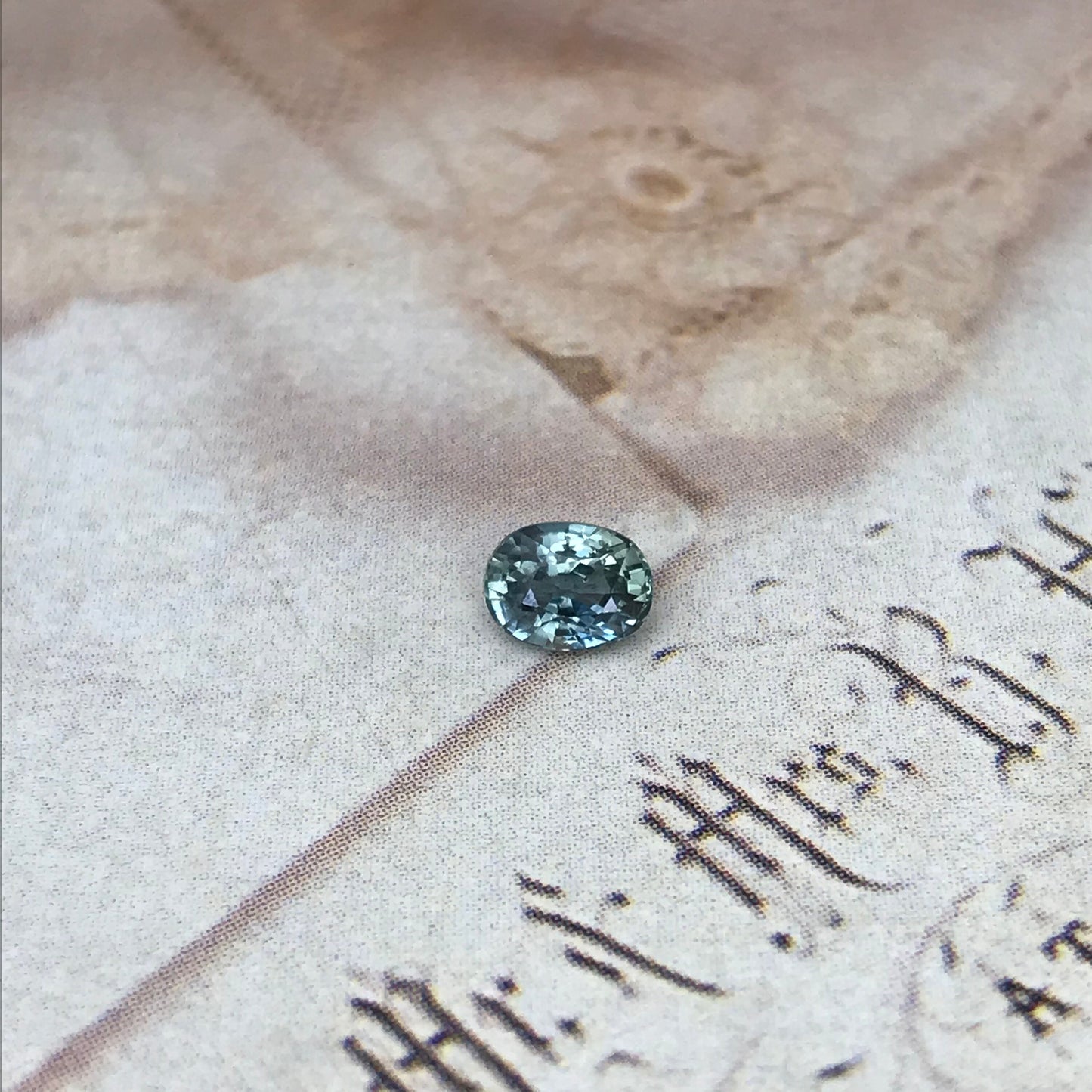 Natural Greenish Blue Sapphire 5x4mm Oval Cut Corundum 0.66 carat Faceted Loose Unmounted Gem Gemstone Earth Mined Genuine Blue Green