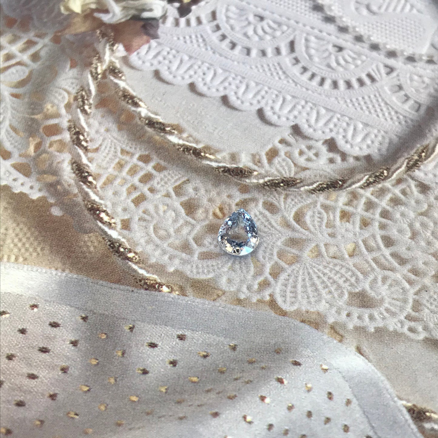 Natural Light Violet Blue Sapphire 0.88 carat 6 x 5.2 mm Pear Cut, Faceted Loose Gemstone Light Purple Blue Unmounted Gem 6 x 5mm