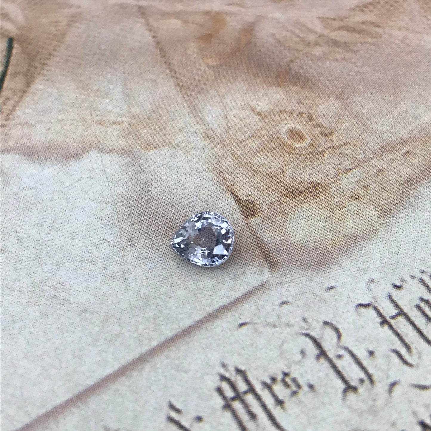 Natural Light Violet Blue Sapphire 0.88 carat 6 x 5.2 mm Pear Cut, Faceted Loose Gemstone Light Purple Blue Unmounted Gem 6 x 5mm