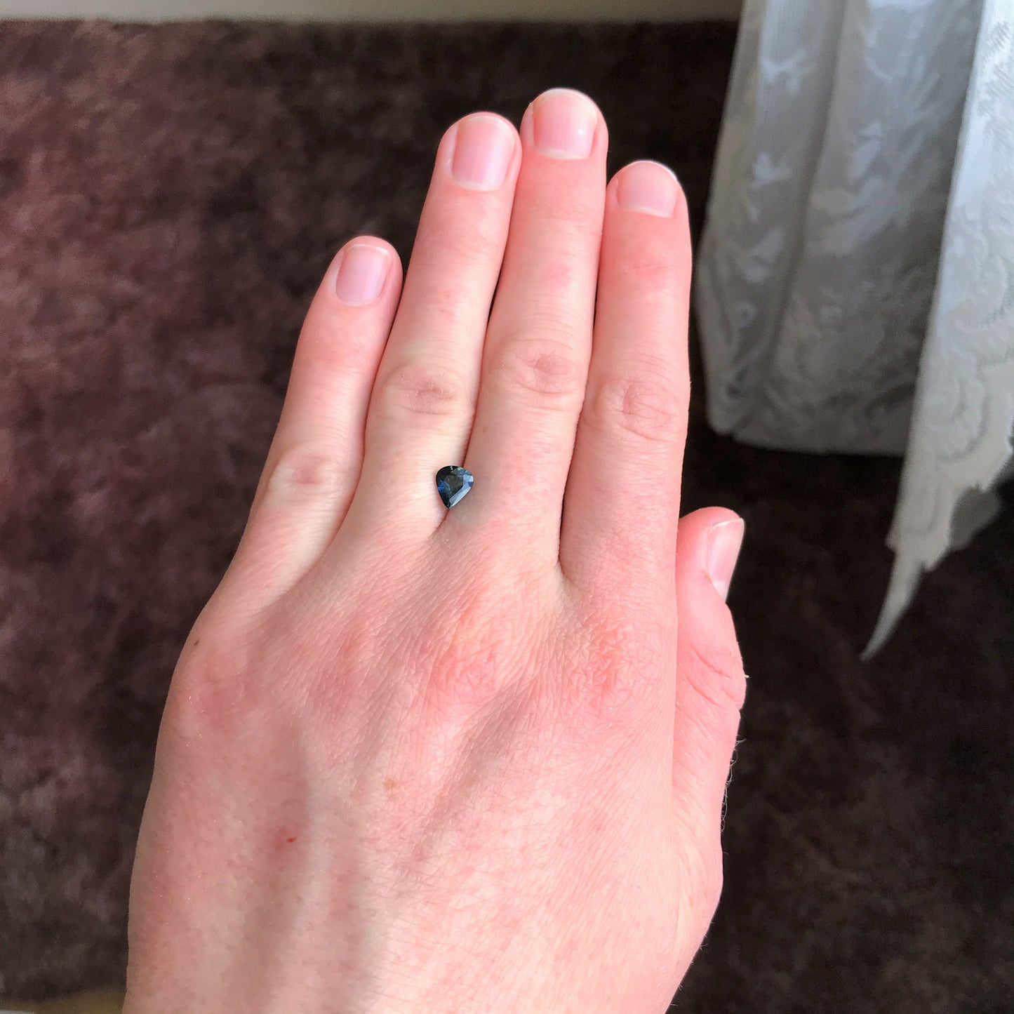 Natural Deep Blue Sapphire 6.6x5.7mm Pear Cut 0.88 carat Corundum Faceted Loose Unmounted Gemstone Earth Mined Genuine Stone