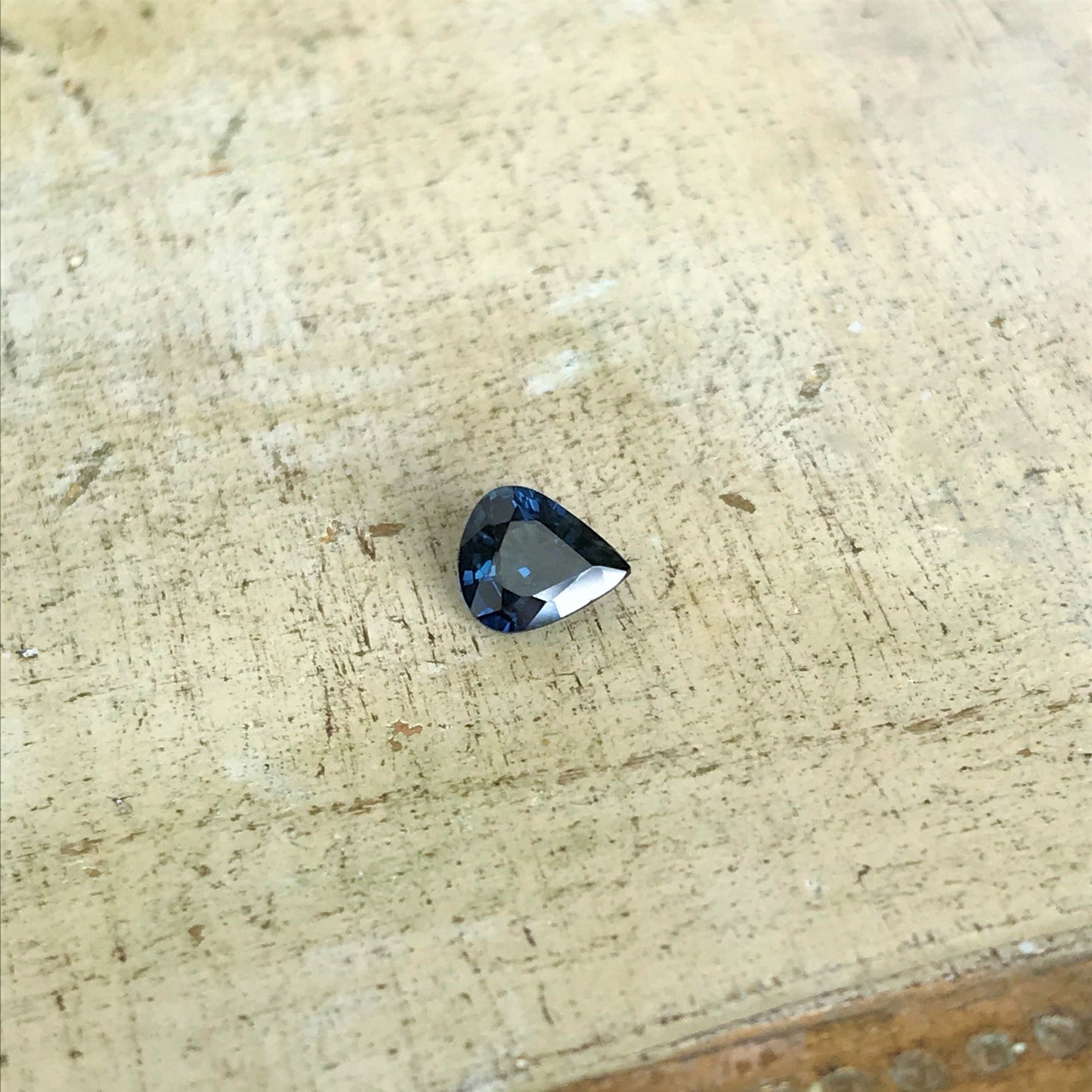 Natural Deep Blue Sapphire 6.6x5.7mm Pear Cut 0.88 carat Corundum Faceted Loose Unmounted Gemstone Earth Mined Genuine Stone