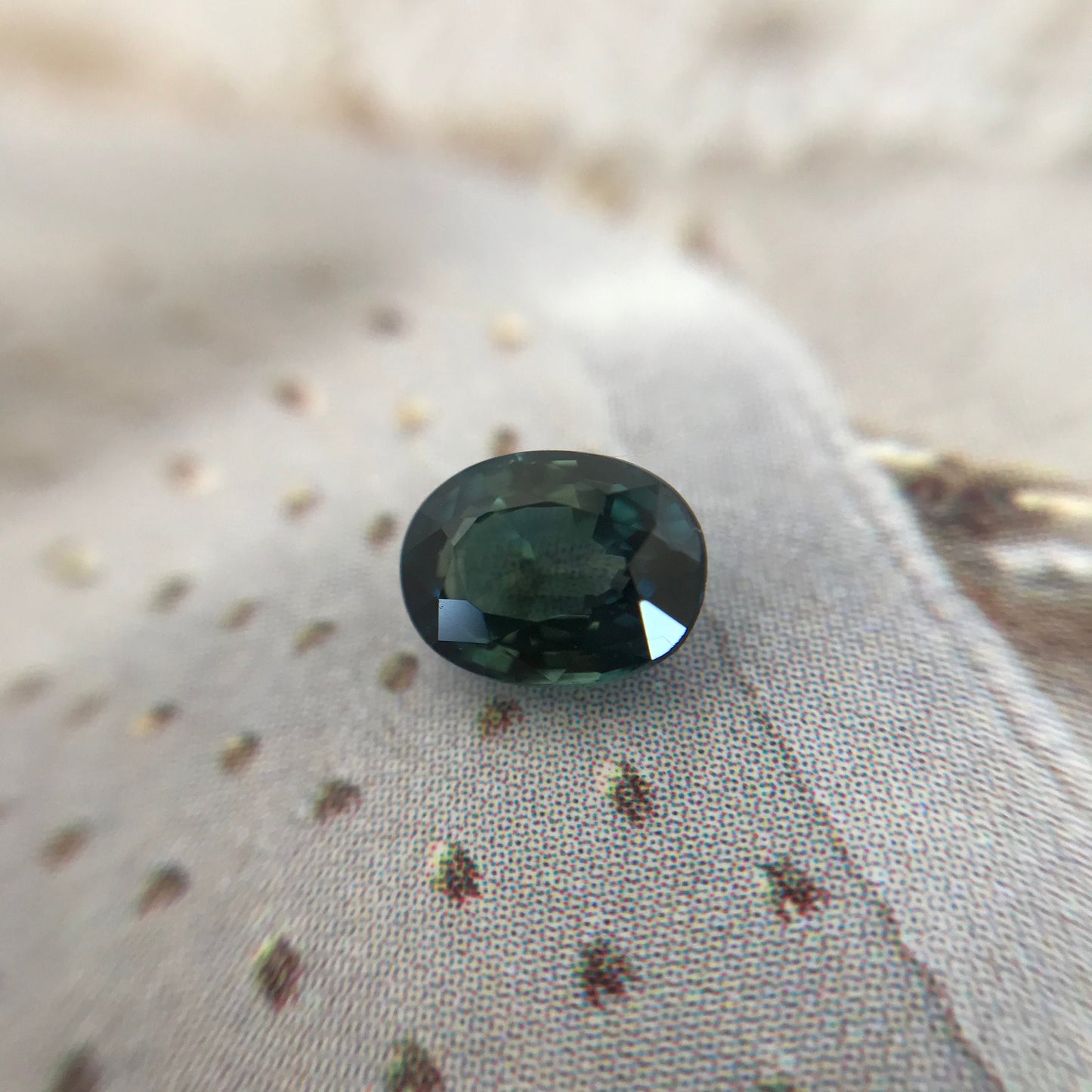 Natural Greenish Blue Sapphire 6x4.7mm Oval 0.87 Carat Heated Corundum, Green Blue Faceted Loose, Gemstone Earth Mined Gem US Seller
