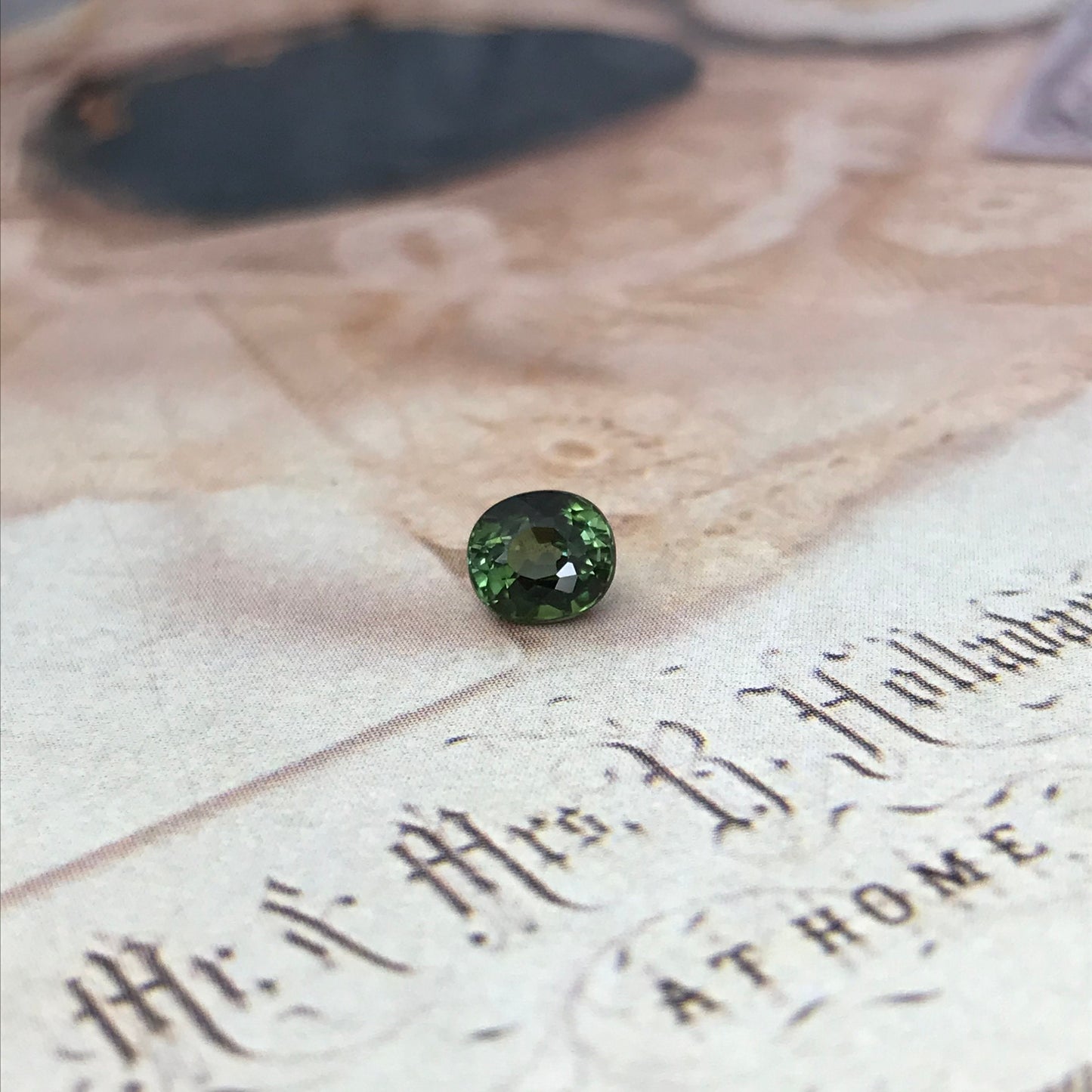 Natural Green Tourmaline 0.97 carats 5.7x5.1mm Oval Cut, Faceted Unmounted Loose Gemstone, Genuine Earth Mined Gem