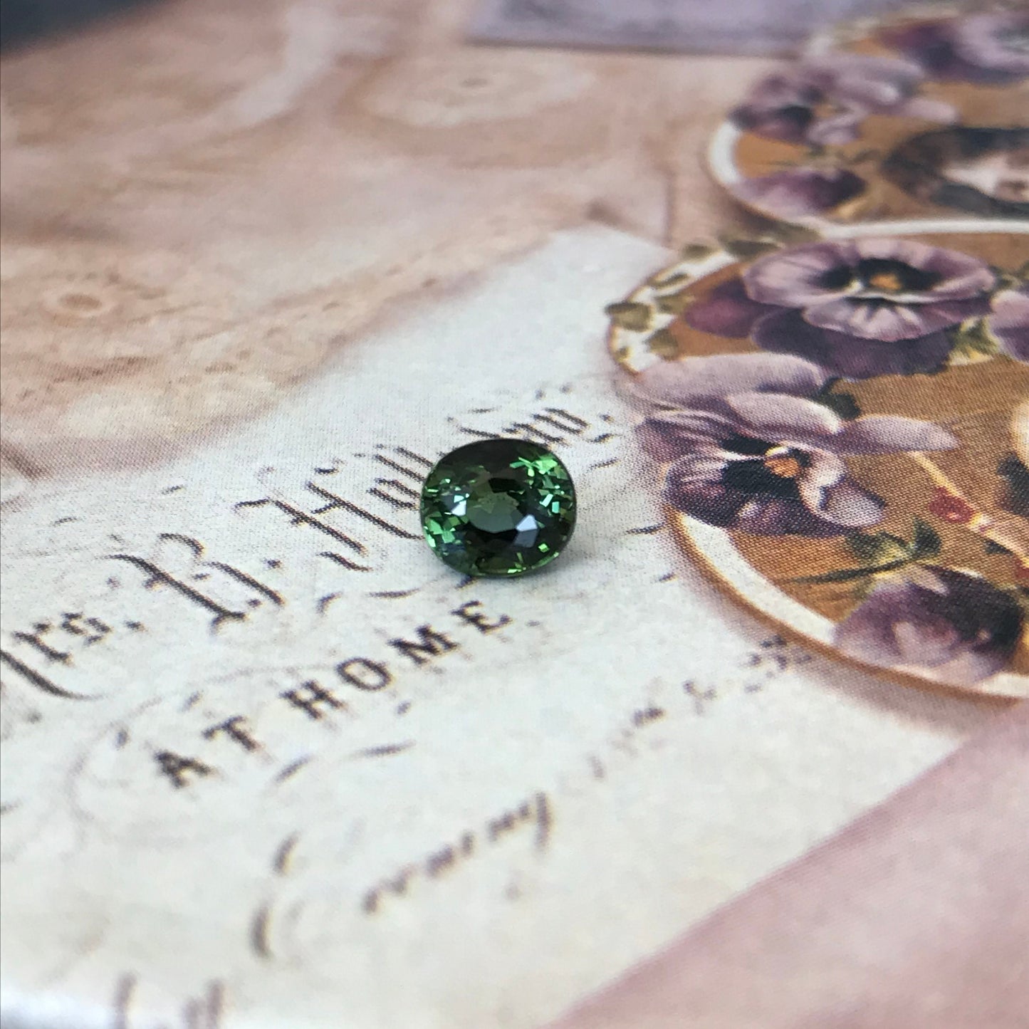 Natural Green Tourmaline 0.97 carats 5.7x5.1mm Oval Cut, Faceted Unmounted Loose Gemstone, Genuine Earth Mined Gem