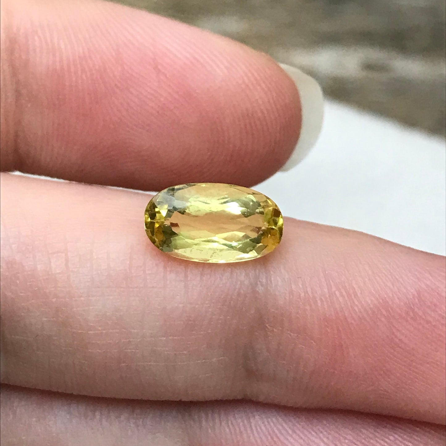 10x6mm 1.75 Carat Yellow Beryl, Heliodor Oval Cut Loose Gem Faceted Gemstone