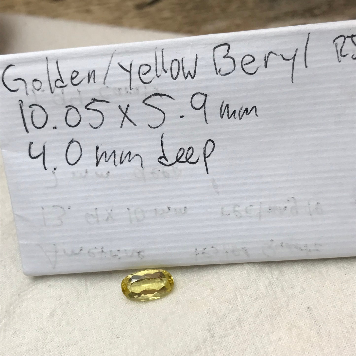 10x6mm 1.75 Carat Yellow Beryl, Heliodor Oval Cut Loose Gem Faceted Gemstone