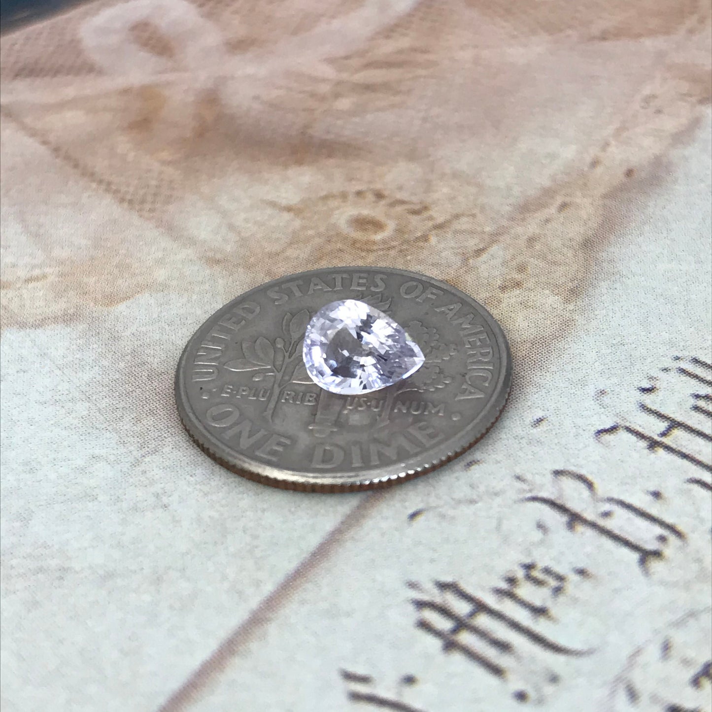 Lavender Natural Sapphire 0.81 carat 6 x 5 mm Pear Cut, Faceted Loose Gemstone Light Purple Unmounted Gem