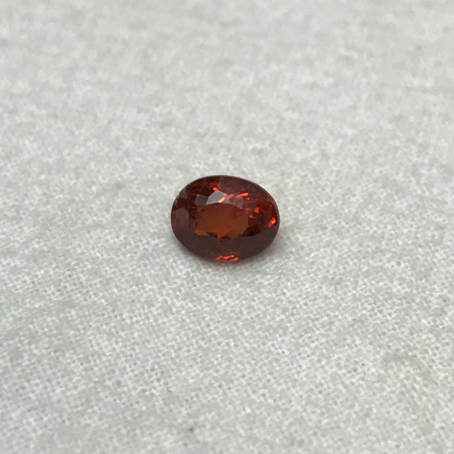 1.61 ct Natural Reddish Orange Spessartite Garnet 7x5.5mm Oval Faceted Gemstone Loose Gem Red Orange Garnet