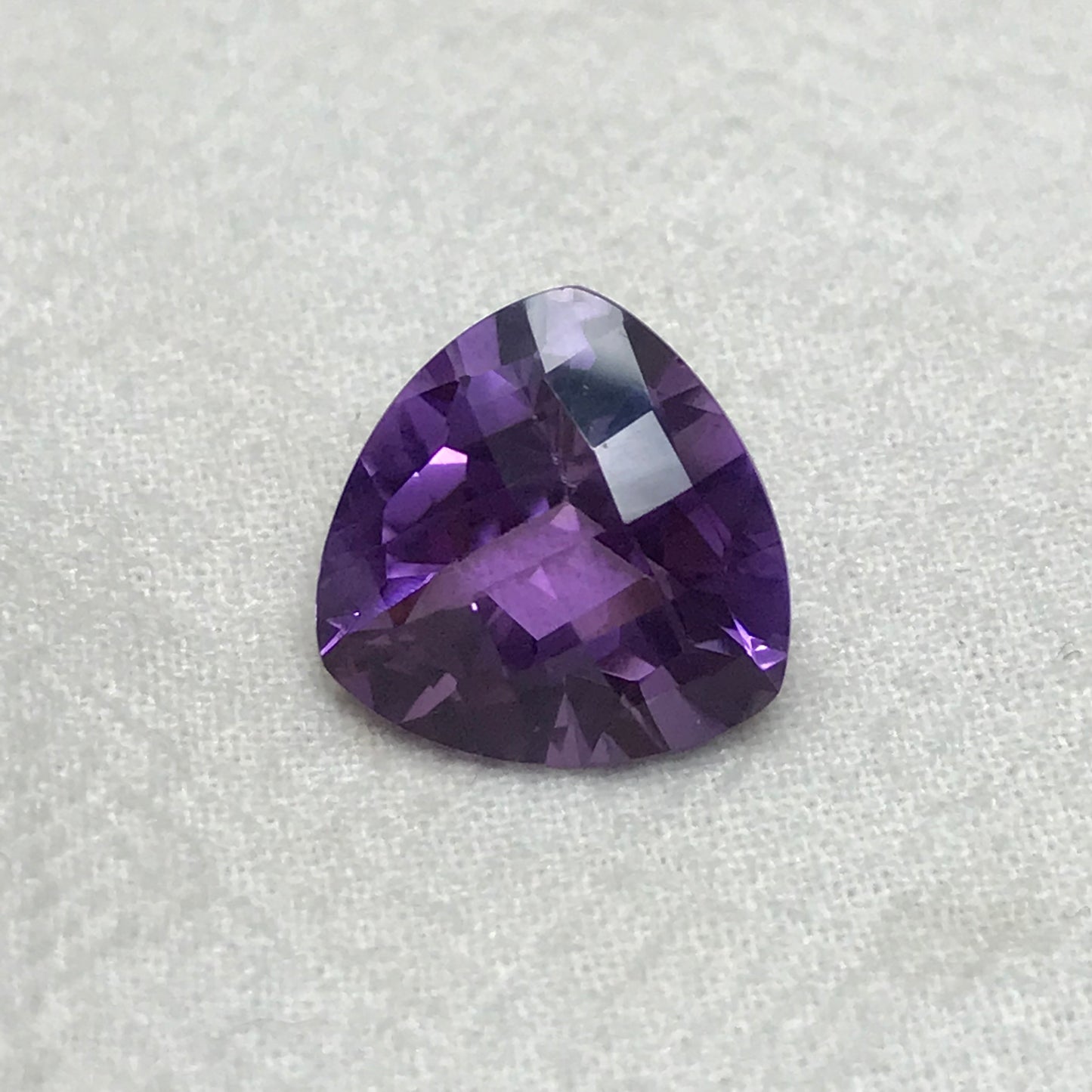 14mm Purple Amethyst, Checkerboard Trillion Cut 9.40 carat Loose Gem Wholesale Gemstone Faceted Unmounted February Birthstone, USA Seller