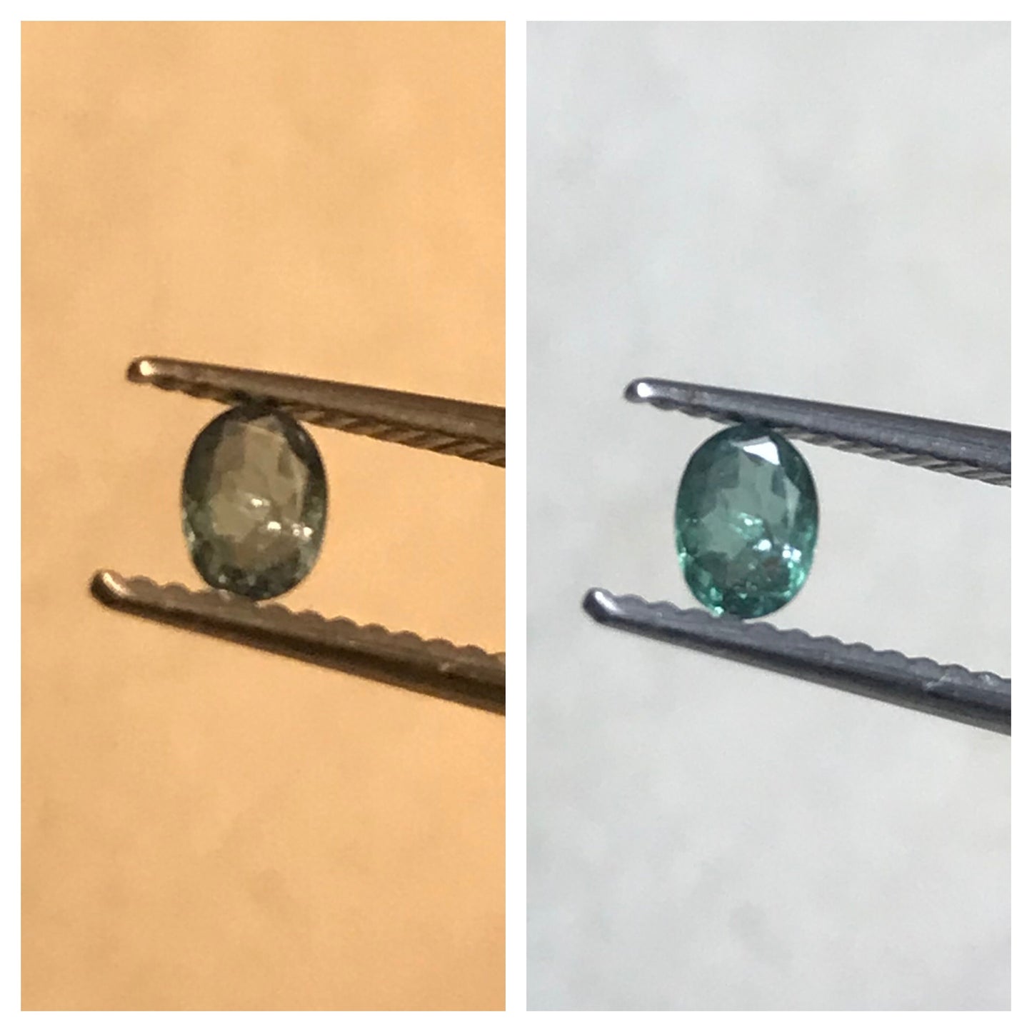 0.25 ct Natural Alexandrite Chrysoberyl 4.3x3.2mm Green Violet Loose Real Gemstone Faceted Gem Rare Carat Color Change Oval