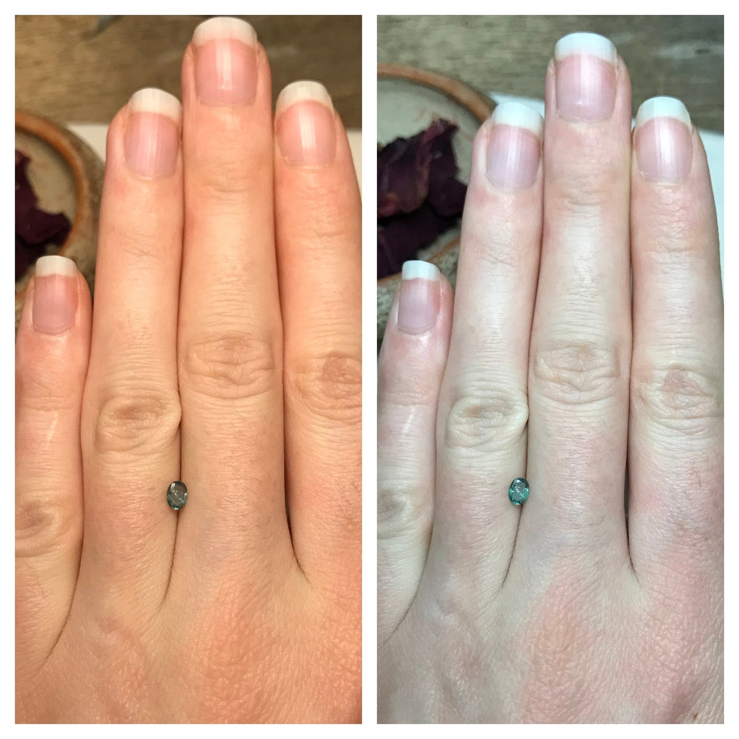 0.25 ct Natural Alexandrite Chrysoberyl 4.3x3.2mm Green Violet Loose Real Gemstone Faceted Gem Rare Carat Color Change Oval