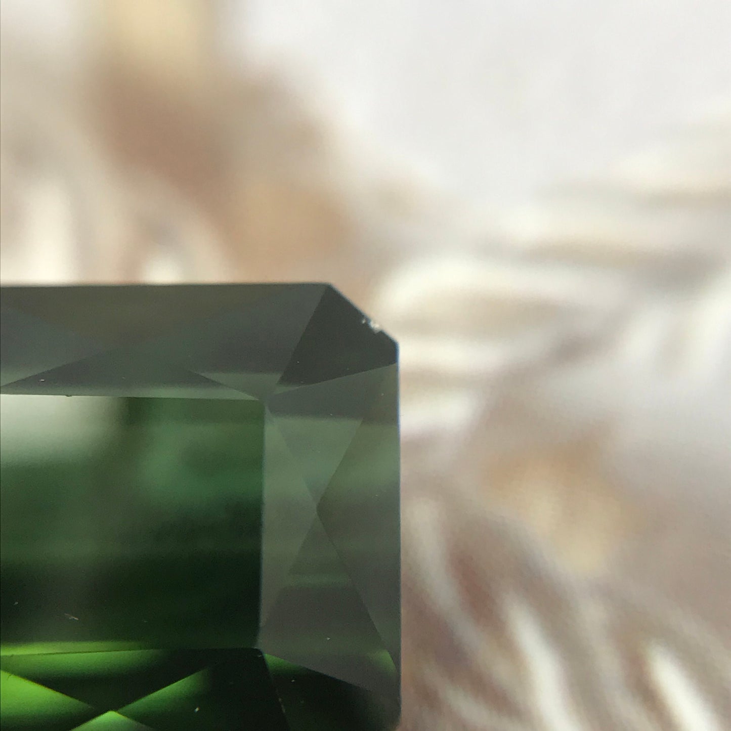 Natural Green Tourmaline 3.92 carat, 9x8mm Octagon Cut Faceted Loose Unmounted Gem Gemstone Earth Mined Genuine