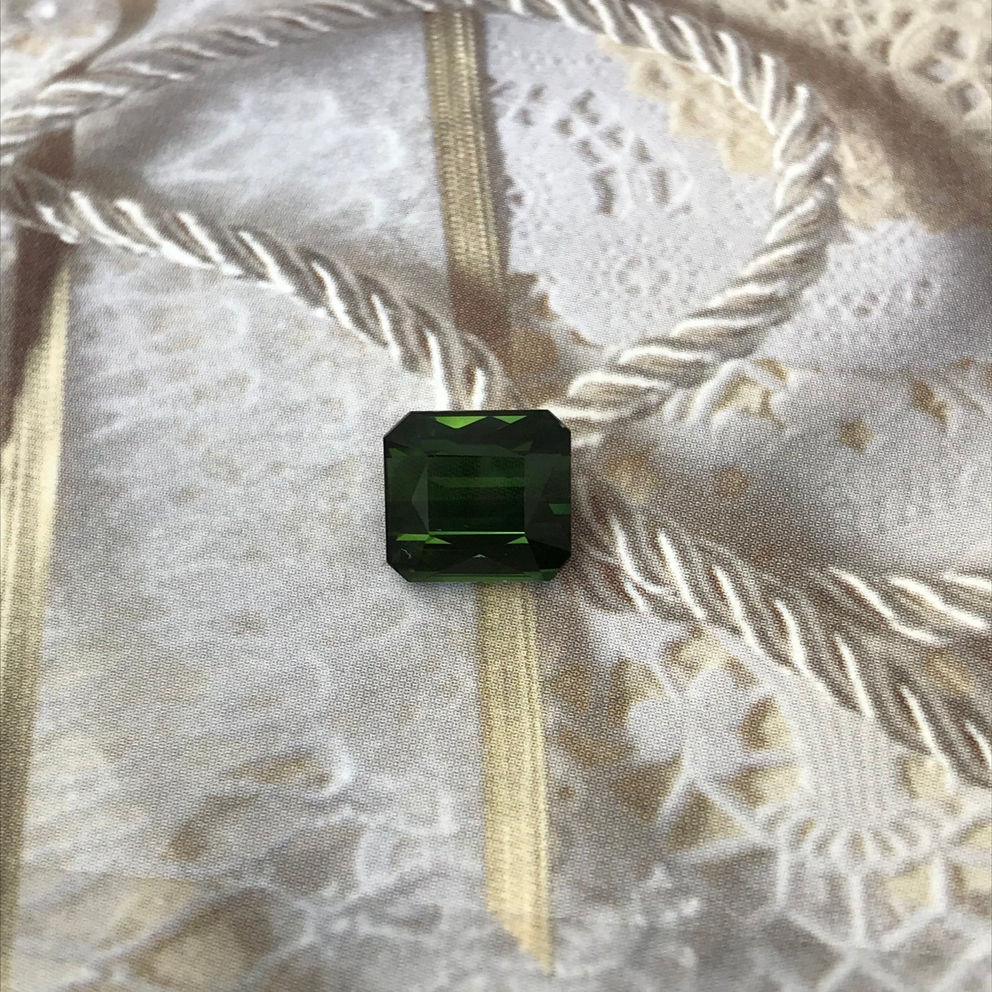Natural Green Tourmaline 3.92 carat, 9x8mm Octagon Cut Faceted Loose Unmounted Gem Gemstone Earth Mined Genuine