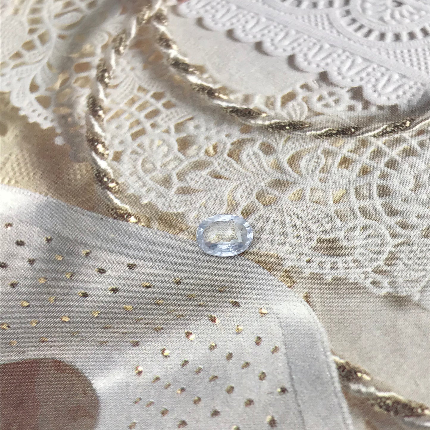 Natural Sapphire 0.72 carat 6.4x5mm Oval Cut, Faceted Loose Gemstone Very Light Purplish Blue Unmounted Gem Faint Color Sapphire