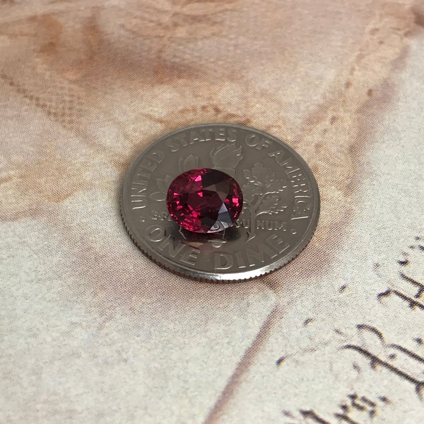 Natural Rhodolite Garnet, 1.23 carat, 6.5 x 5.5 mm Purplish Pink Garnet, Faceted Oval Cut Raspberry Garnet Gem, Pink Garnet