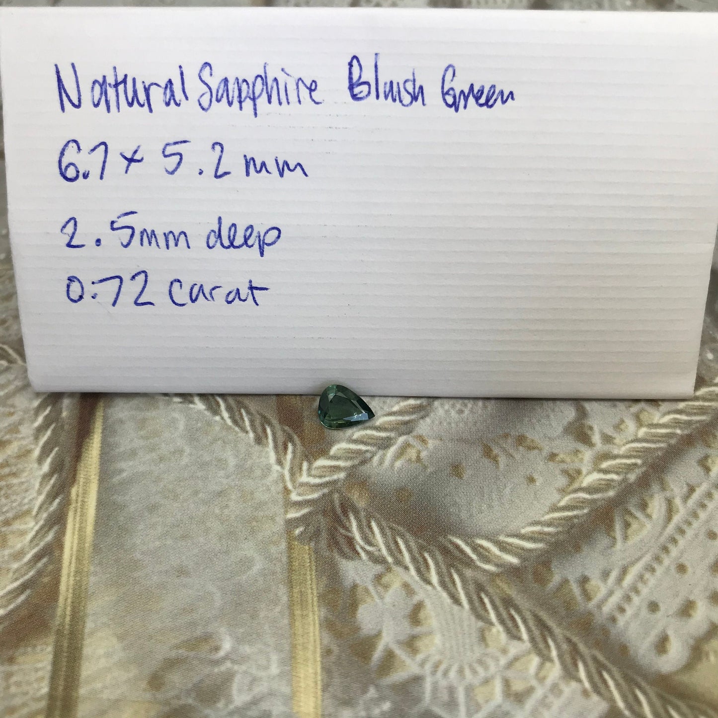 Natural Blue Green Sapphire 6.7x5mm Pear Cut 0.72 carat Corundum Faceted Loose Unmounted Gemstone Earth Mined Genuine Stone