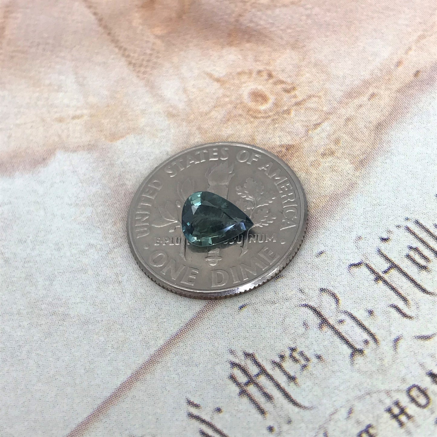 Natural Blue Green Sapphire 6.7x5mm Pear Cut 0.72 carat Corundum Faceted Loose Unmounted Gemstone Earth Mined Genuine Stone
