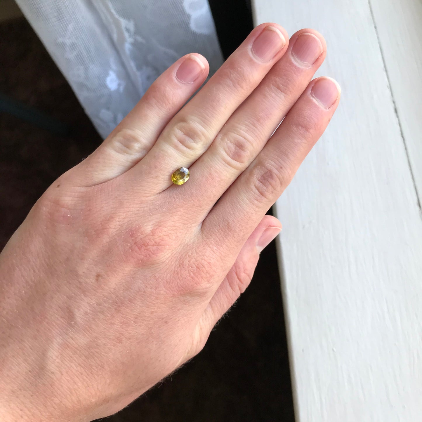 1.14 ct Natural Sphene 7x5mm Oval Cut, 1 carat Greenish Yellow Sphene, 1 carat Sphene, Loose Gemstone, Unmounted Stone, Earth Mined Gem