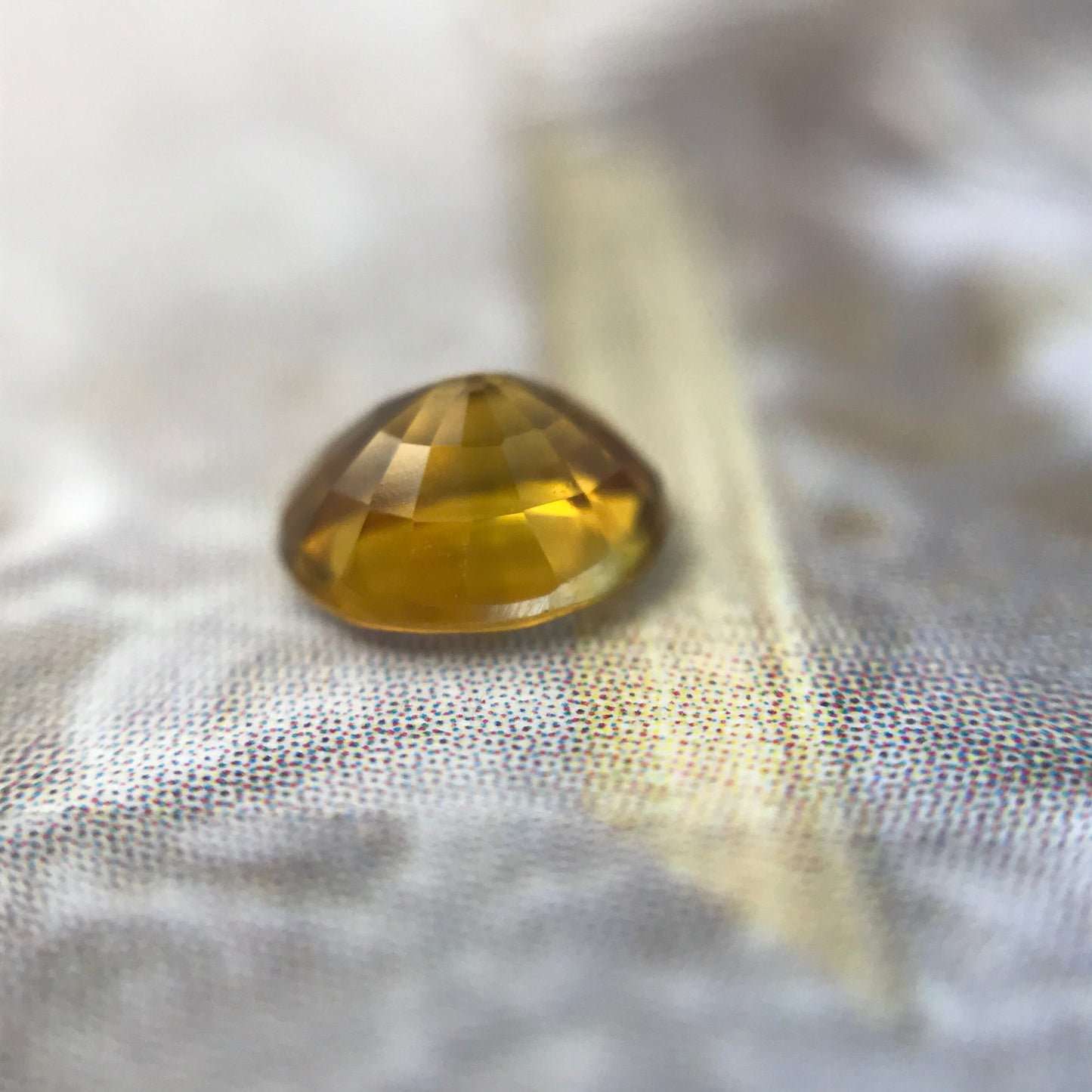 Natural Yellow Sapphire 0.51 carat 5x4mm Oval Cut Beryllium Treated Sapphire, Gem Faceted Loose Gemstone,