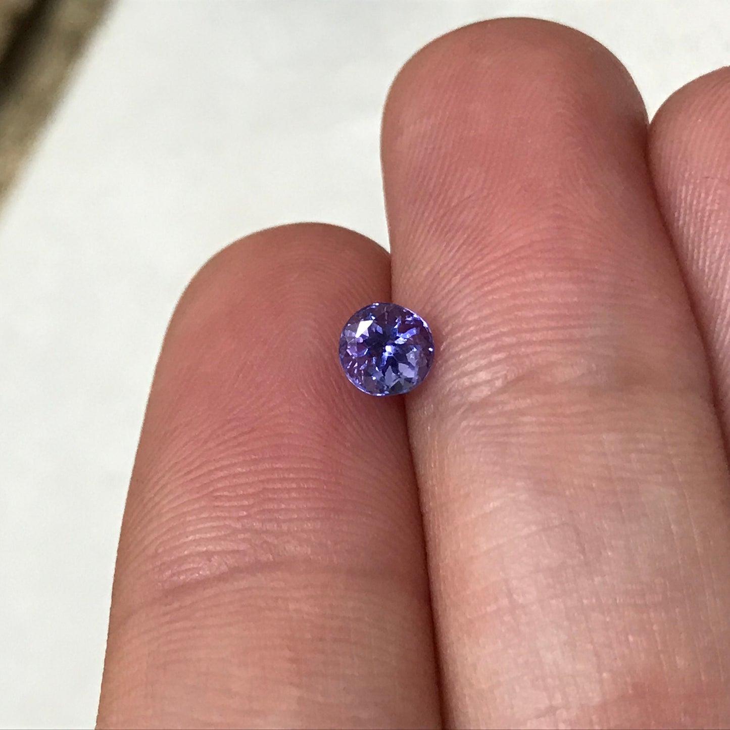 Natural Violet Blue Tanzanite 0.53 Carat 4.5mm Round Cut, Faceted Loose Unmounted Gemstone