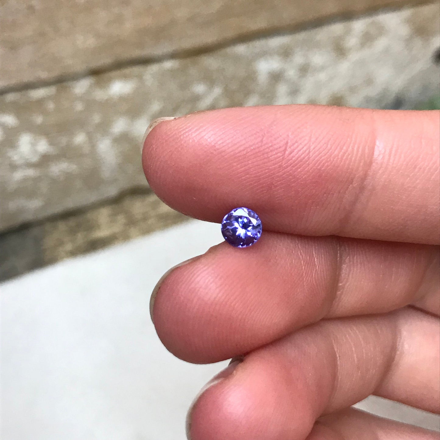 Natural Violet Blue Tanzanite 0.53 Carat 4.5mm Round Cut, Faceted Loose Unmounted Gemstone