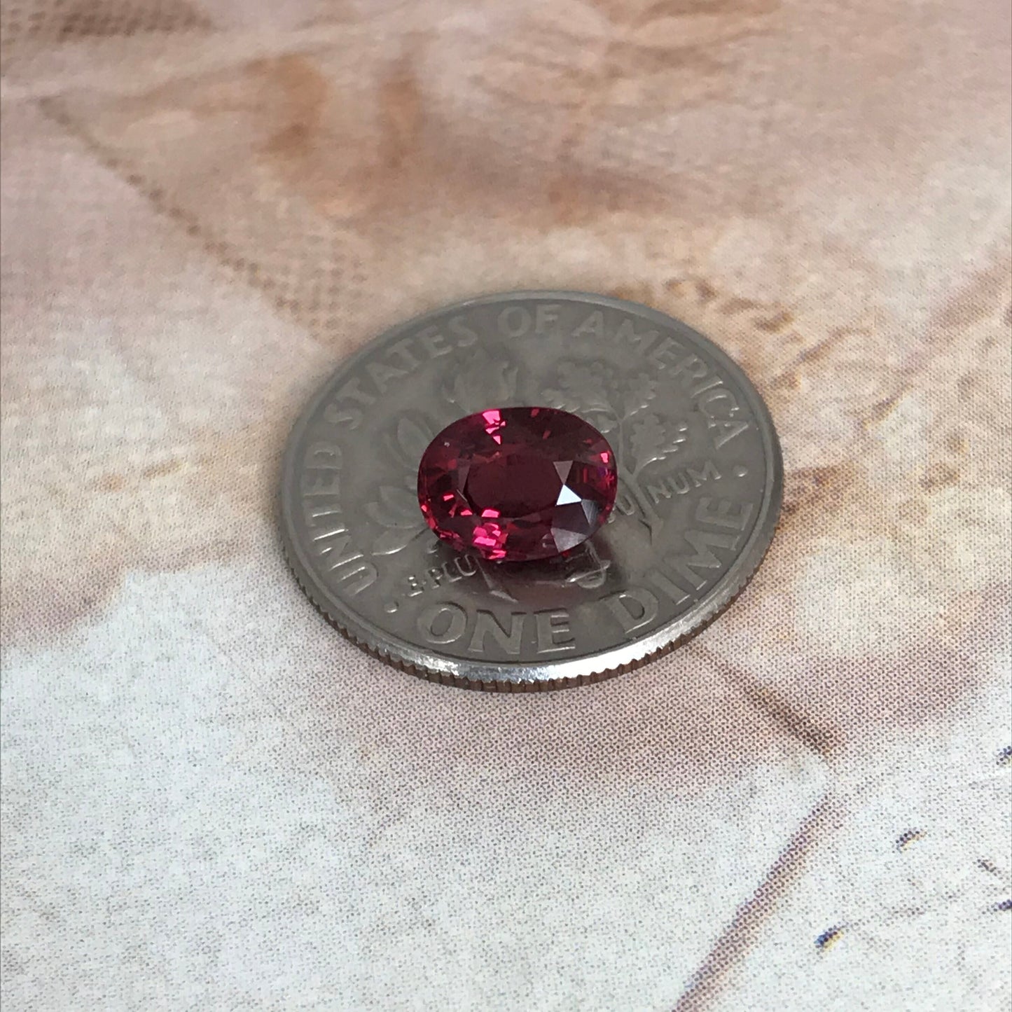 Natural Rhodolite Garnet, 1.21 carat, 6.7 x 5 mm Purplish Pink Garnet, Faceted Oval Cut Raspberry Garnet Gem, Pink Garnet