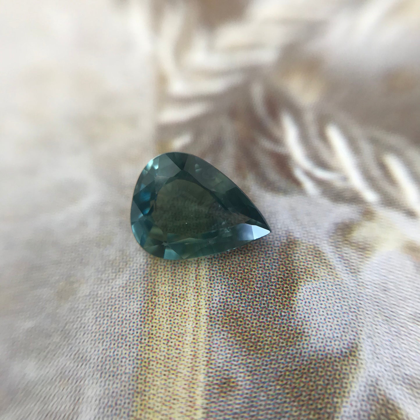 Natural Blue Green Sapphire 6.7x5mm Pear Cut 0.72 carat Corundum Faceted Loose Unmounted Gemstone Earth Mined Genuine Stone