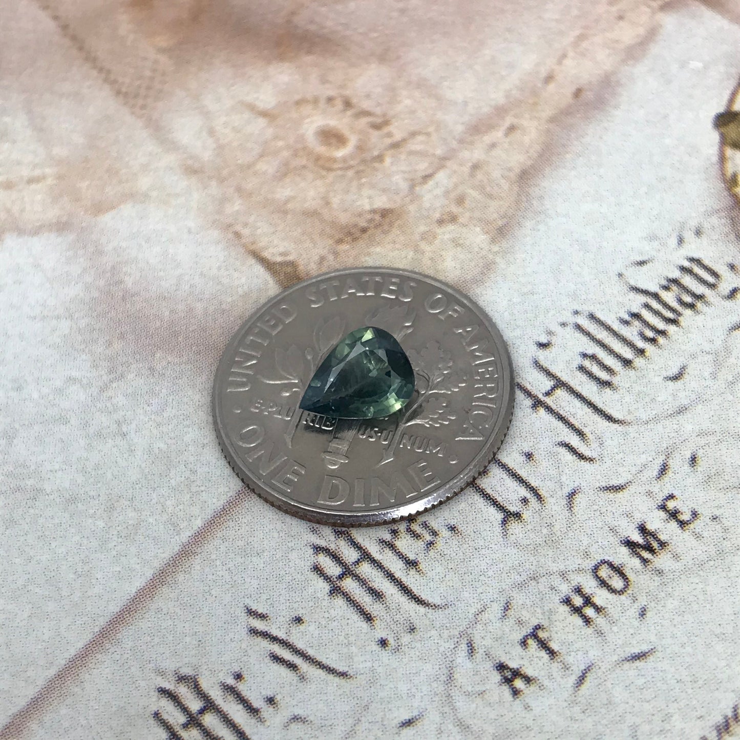 Natural Blue Green Sapphire 6.7x5mm Pear Cut 0.72 carat Corundum Faceted Loose Unmounted Gemstone Earth Mined Genuine Stone