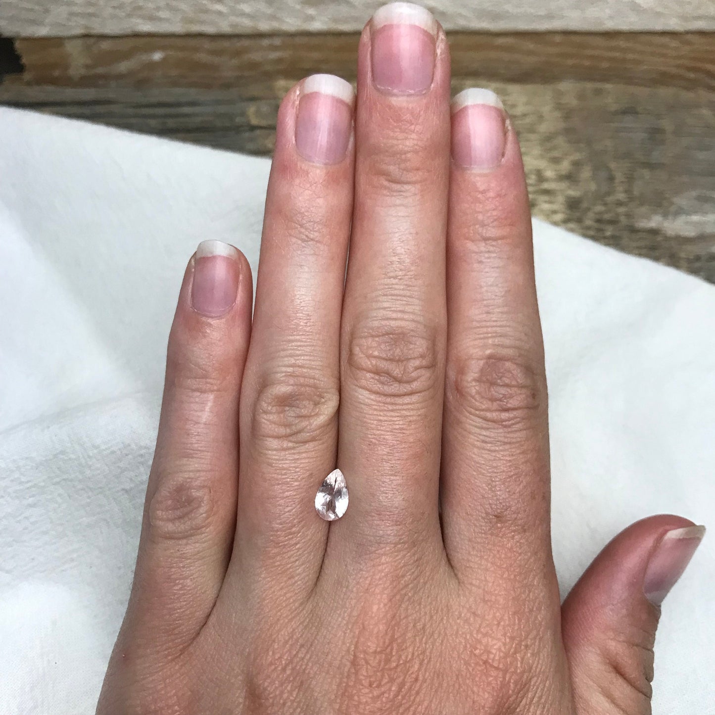 Light Pink Morganite 8x5mm 0.61 Carat Pear Cut Pink Loose Gem Unmounted Gemstone For Engagement Light Pink Gem