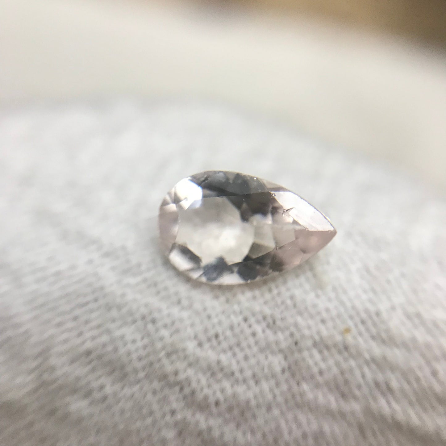 Light Pink Morganite 8x5mm 0.61 Carat Pear Cut Pink Loose Gem Unmounted Gemstone For Engagement Light Pink Gem