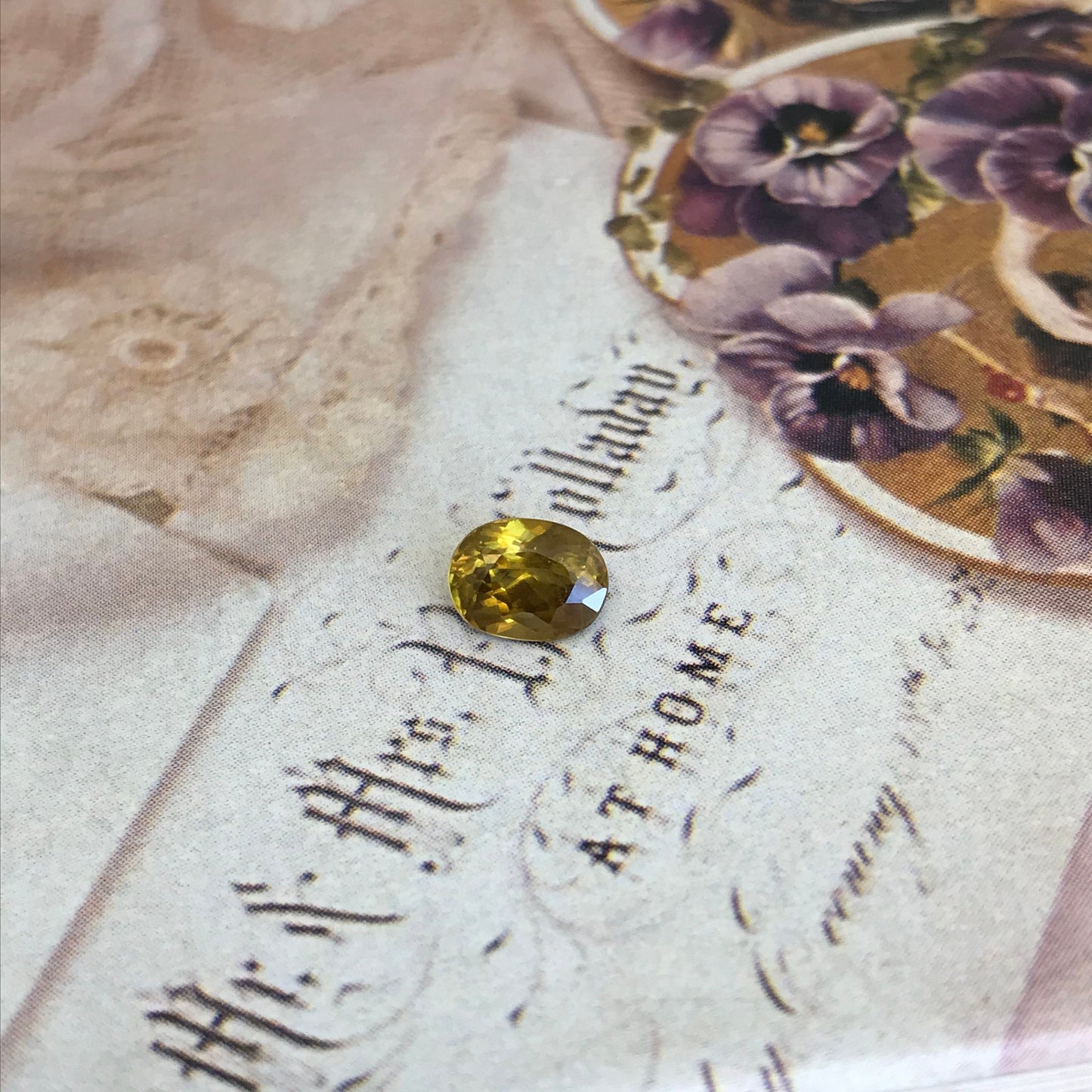 1.14 ct Natural Sphene 7x5mm Oval Cut, 1 carat Greenish Yellow Sphene, 1 carat Sphene, Loose Gemstone, Unmounted Stone, Earth Mined Gem