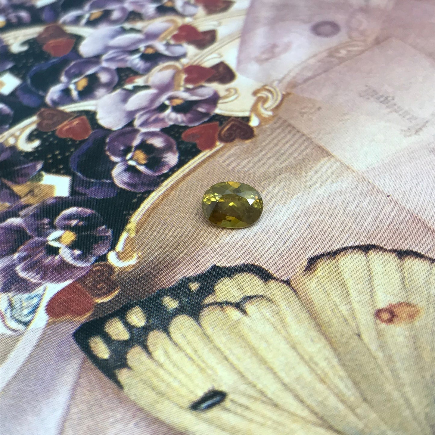 1.14 ct Natural Sphene 7x5mm Oval Cut, 1 carat Greenish Yellow Sphene, 1 carat Sphene, Loose Gemstone, Unmounted Stone, Earth Mined Gem