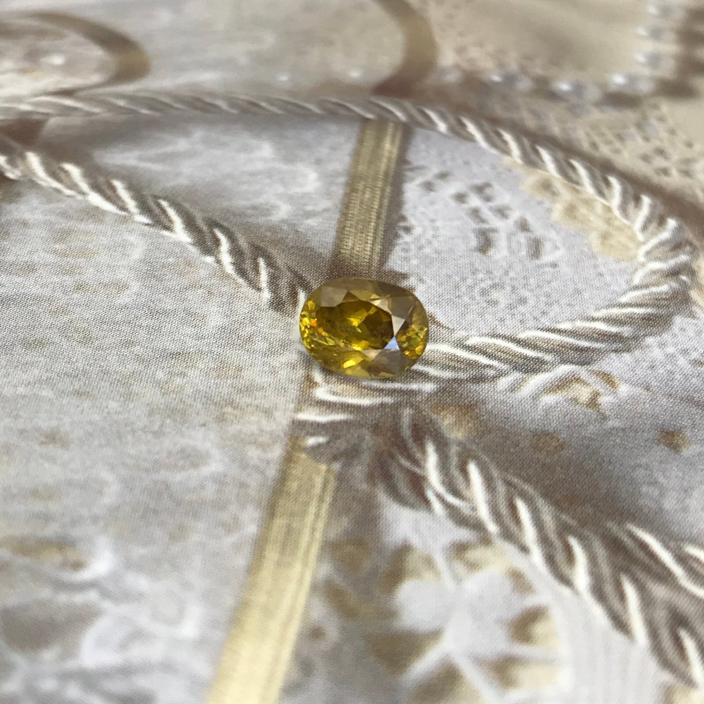 1.14 ct Natural Sphene 7x5mm Oval Cut, 1 carat Greenish Yellow Sphene, 1 carat Sphene, Loose Gemstone, Unmounted Stone, Earth Mined Gem