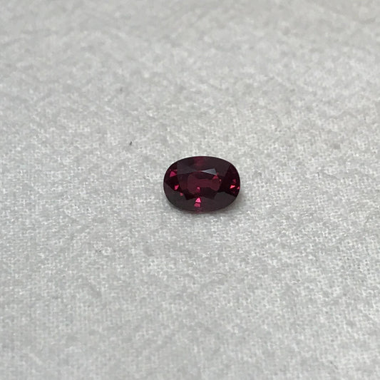 Purplish Pink Rhodolite Garnet 1.44 carat 7.3 x 5.3 mm Oval Cut, Faceted Loose Unmounted Gemstone, Raspberry Garnet