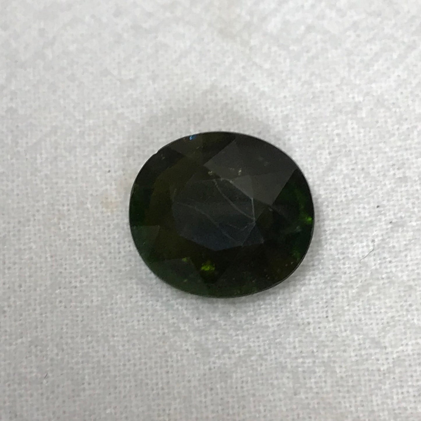 Natural Green Tourmaline 8.12 Carat 13.5x12.1 mm Oval Cut, Faceted Loose Unmounted Gemstone, Mozambique Tourmaline