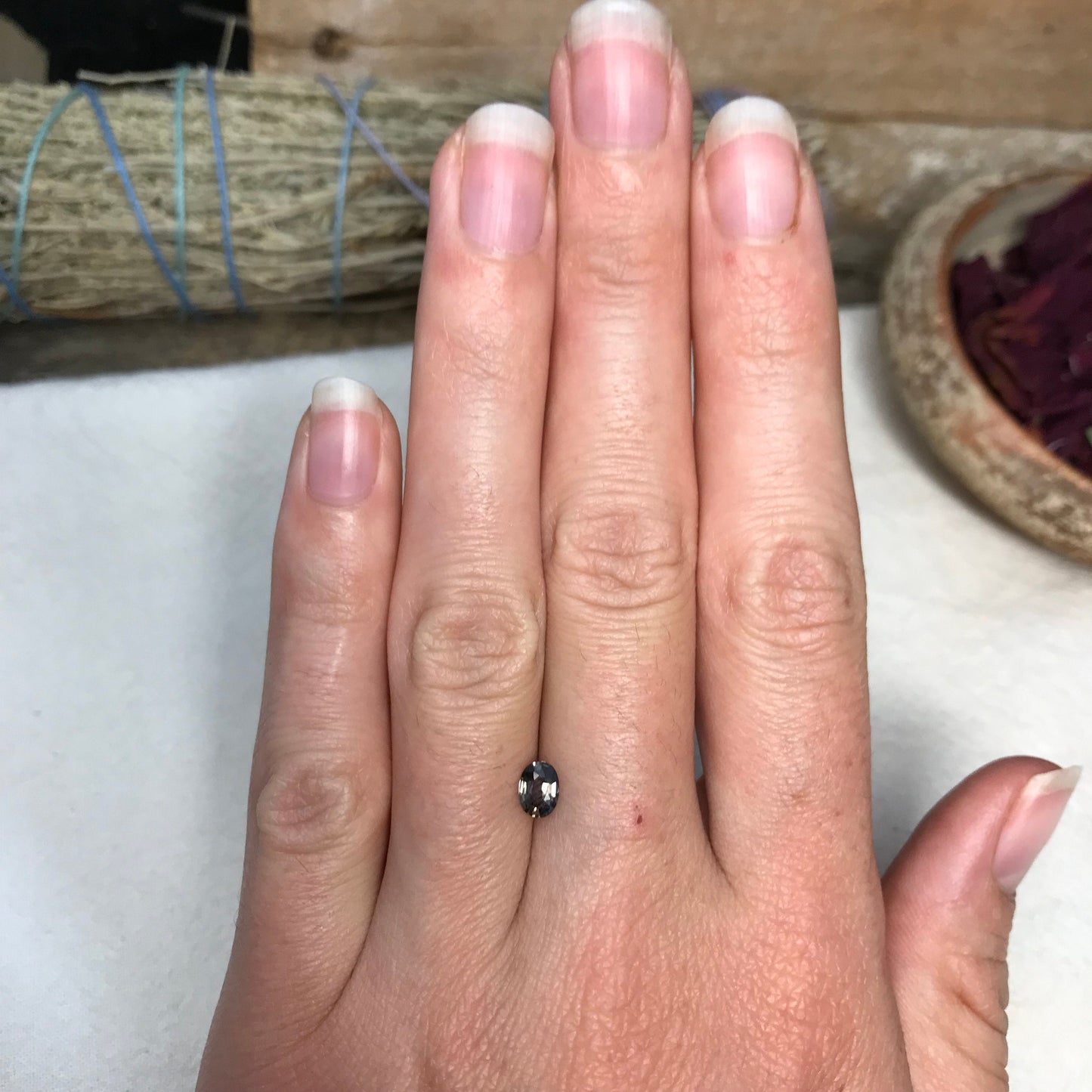 Purple Green Sapphire 5.5x4.0mm Oval Cut 0.50 Carat, Heat Treated, Natural Madagascar Sapphire, Faceted Loose Unmounted Corundum Gemstone