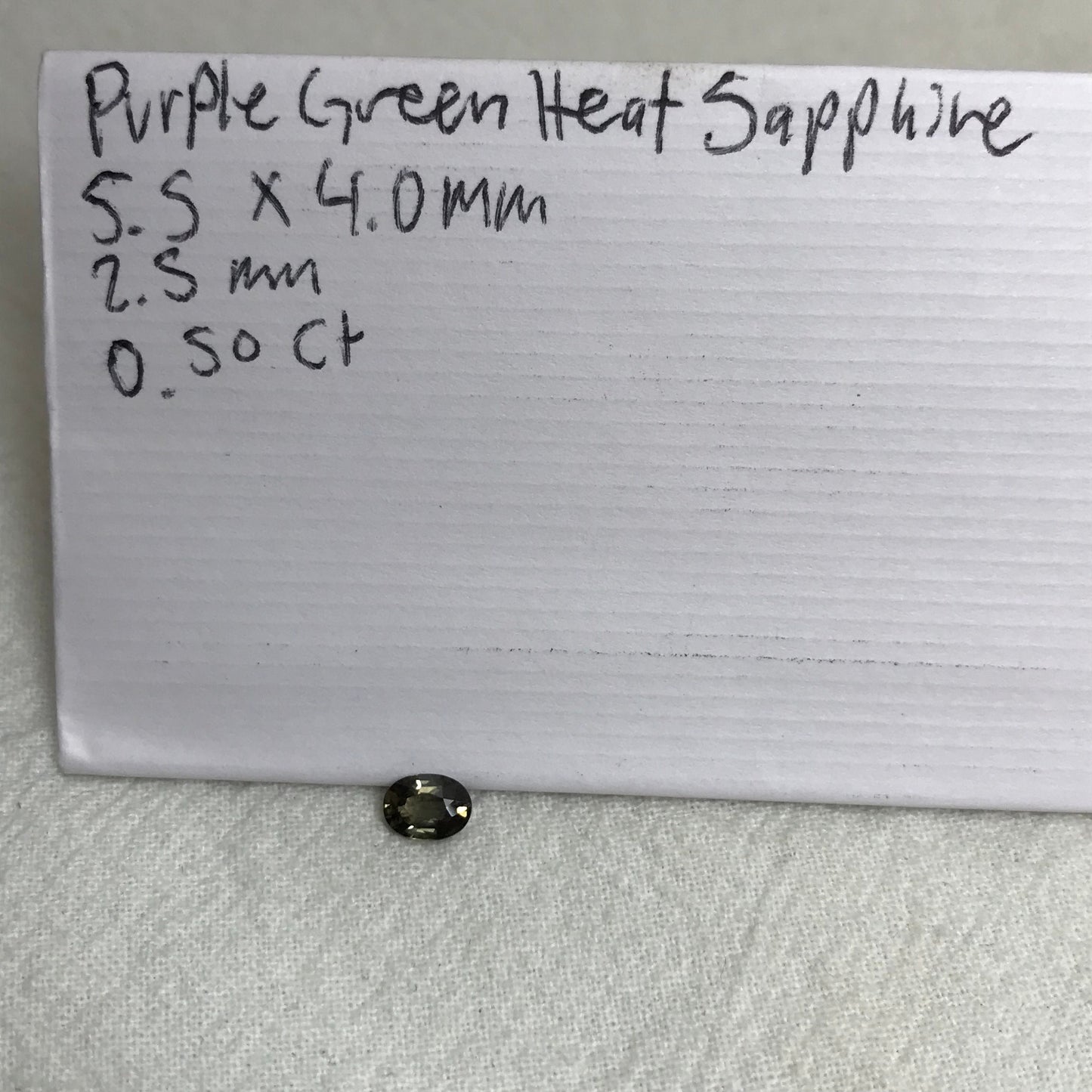 Purple Green Sapphire 5.5x4.0mm Oval Cut 0.50 Carat, Heat Treated, Natural Madagascar Sapphire, Faceted Loose Unmounted Corundum Gemstone