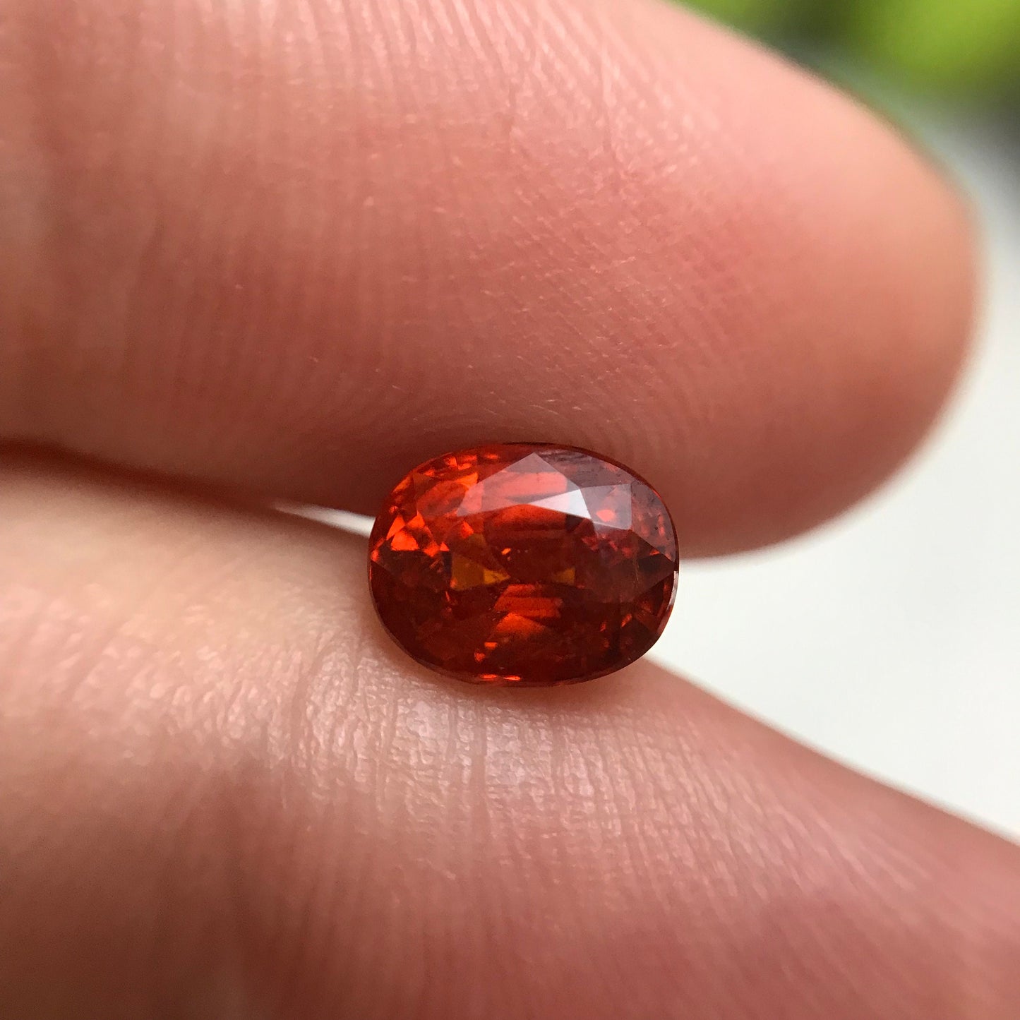 Natural Mandarin Spessartite Garnet 1.93 carats, 7.3x5.8mm Orange Red Faceted Garnet