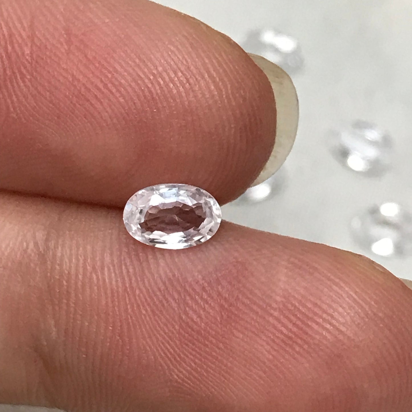 One-6x4mm Clear Zircon Oval Cut 0.69 to 0.84 carat Faceted Loose Gemstone,6.1x4.0mm to 6.3x4.3mm White Zircon, Diamond Substitute