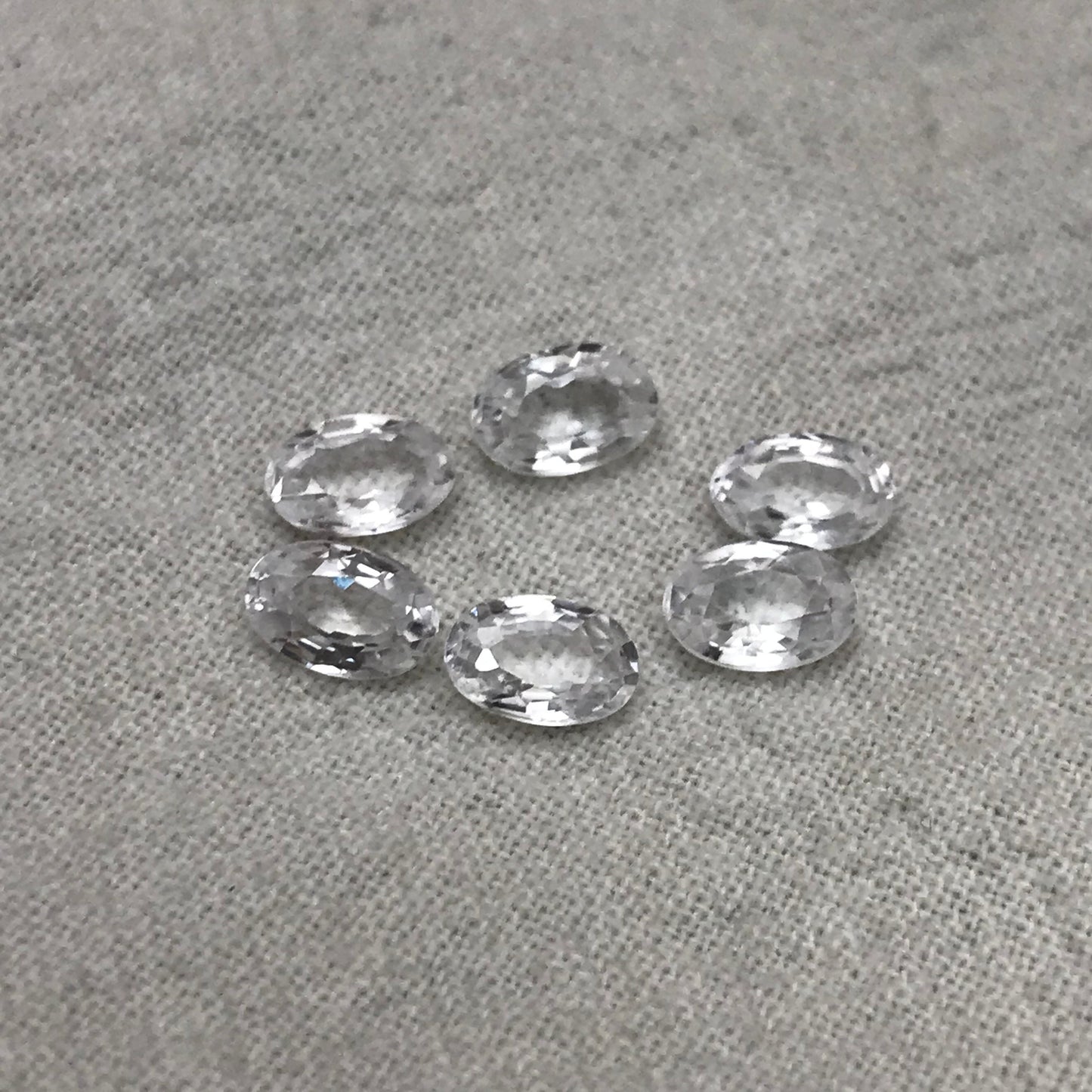 One-6x4mm Clear Zircon Oval Cut 0.69 to 0.84 carat Faceted Loose Gemstone,6.1x4.0mm to 6.3x4.3mm White Zircon, Diamond Substitute