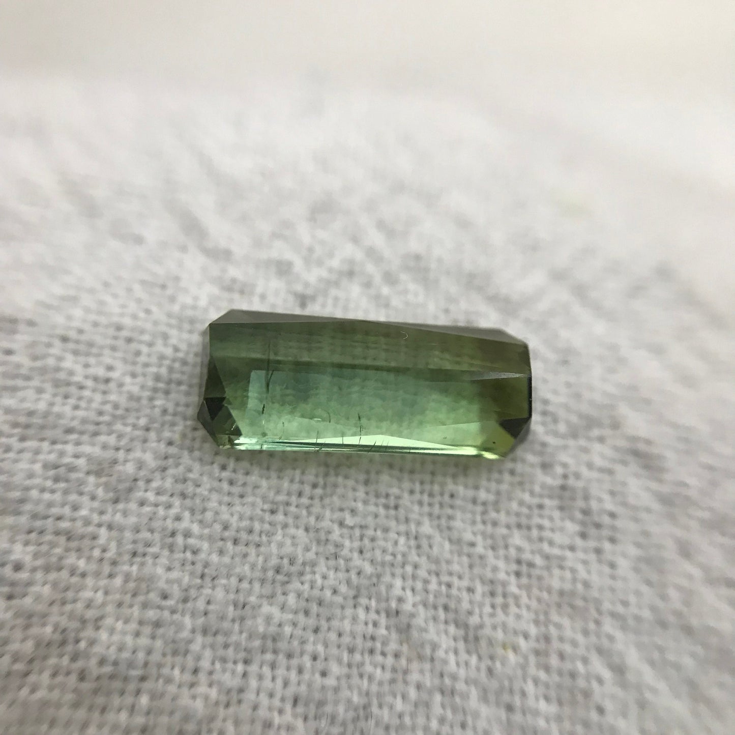 1.68 Ct Natural Green Tourmaline Rectangle Scissor Cut 11x4.7mm Faceted Loose Unmounted Gem Gemstone Earth Mined Genuine