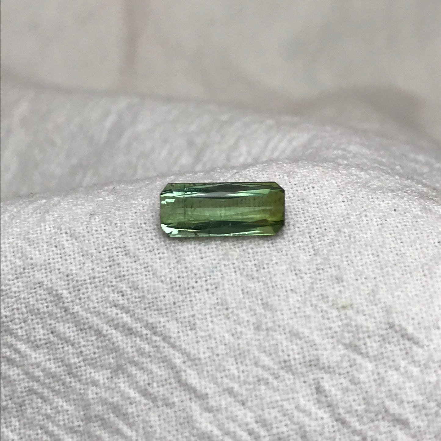 1.68 Ct Natural Green Tourmaline Rectangle Scissor Cut 11x4.7mm Faceted Loose Unmounted Gem Gemstone Earth Mined Genuine