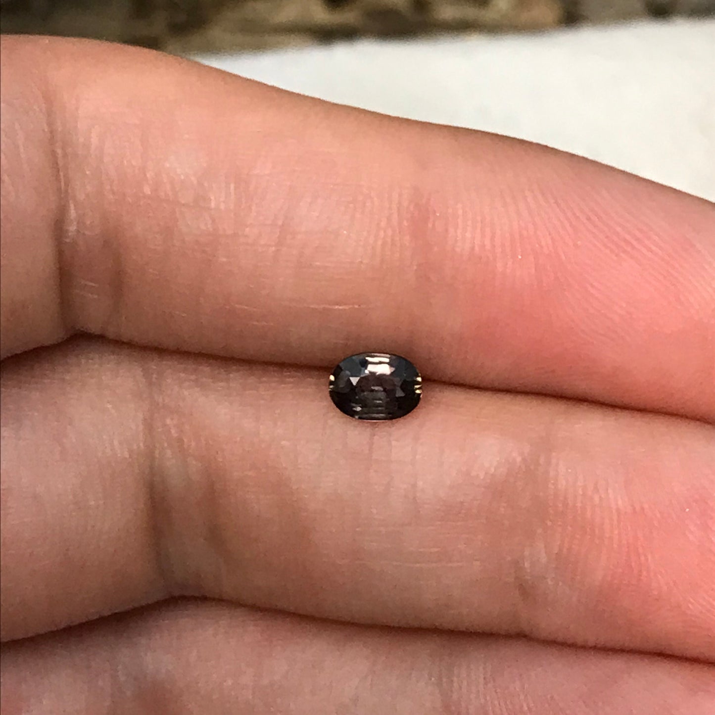 Purple Green Sapphire 5.5x4.0mm Oval Cut 0.50 Carat, Heat Treated, Natural Madagascar Sapphire, Faceted Loose Unmounted Corundum Gemstone