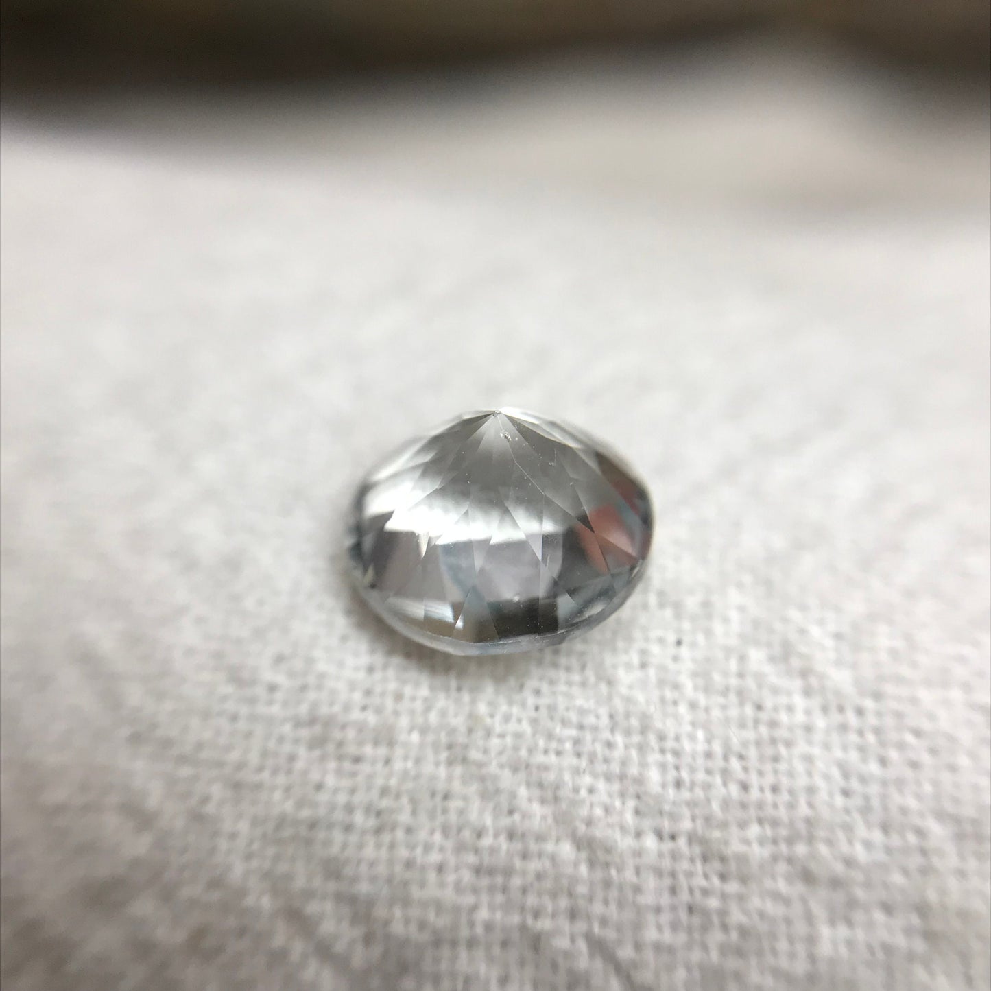 1.67 Carat Natural Faint Blue Aquamarine 7.8mm Round Cut, Faceted Loose Gemstone